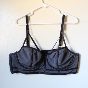 TORRID GREY SIMPLY MESH STRAPPY UNDERWIRE BRA